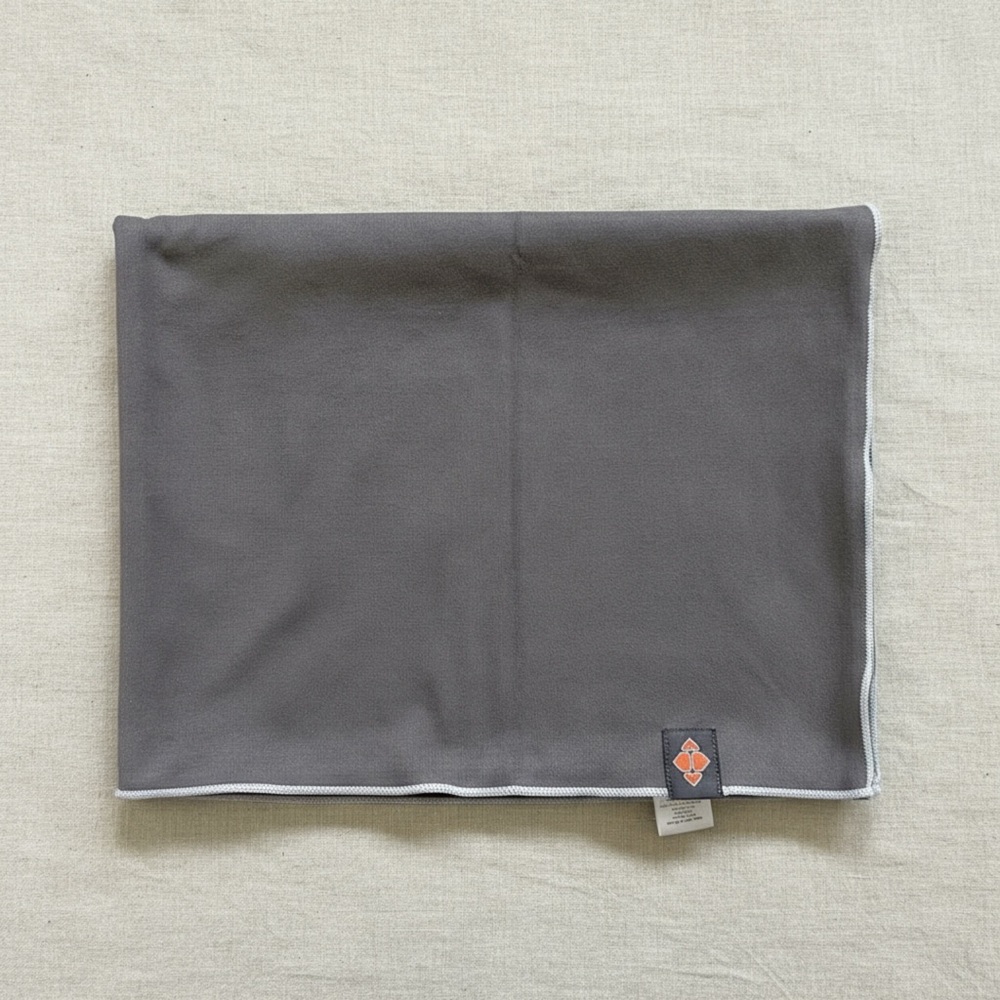 Halfmoon Wet Grip Hot Yoga Mat Towel Charcoal Gray 72” Microfiber